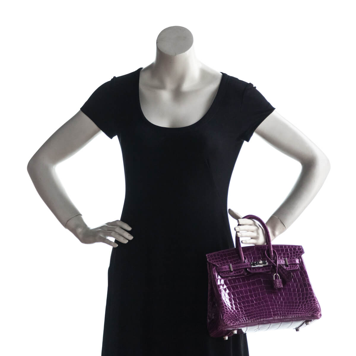 Kovancy Violet Niloticus Crocodile Birkin 25