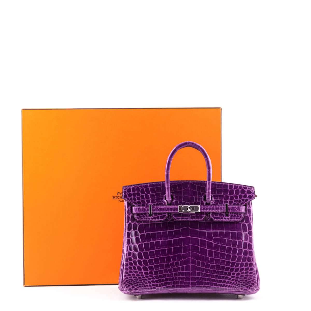 Kovancy Violet Niloticus Crocodile Birkin 25