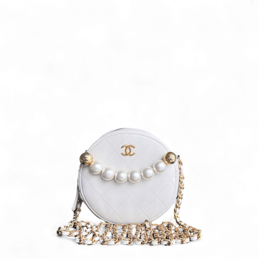 Kovancy Pochette ronde Pearl avec chaîne
