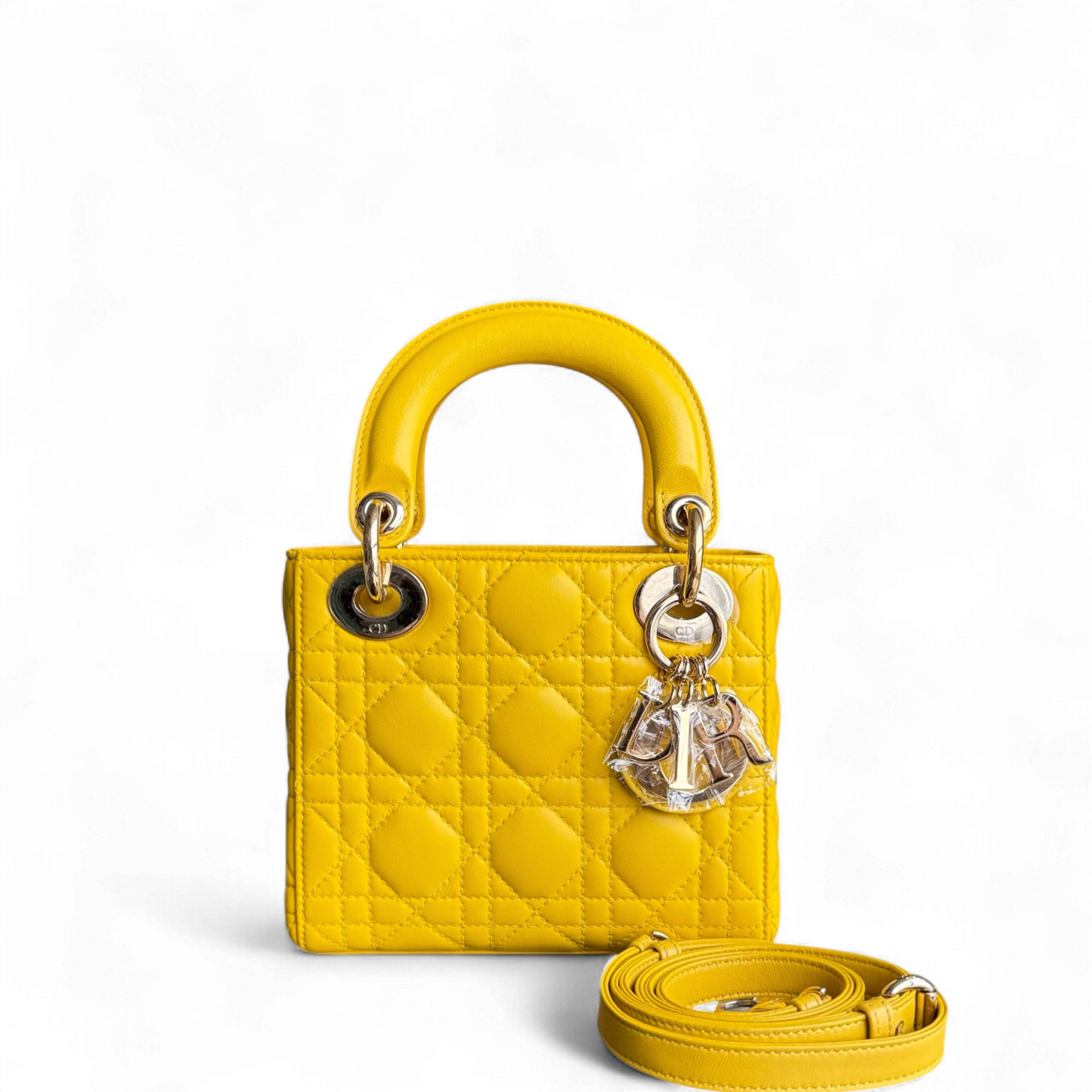 Kovancy Lady Mini - Cuir d'agneau Cannage, détails en or jaune, bandoulière ajustable