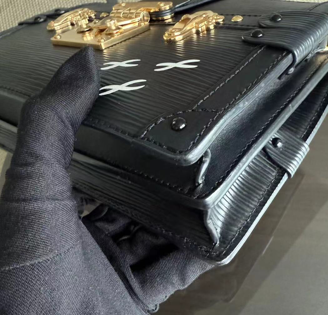 LVT Trunk Pouch - Black Epi Leather Gold Hardware