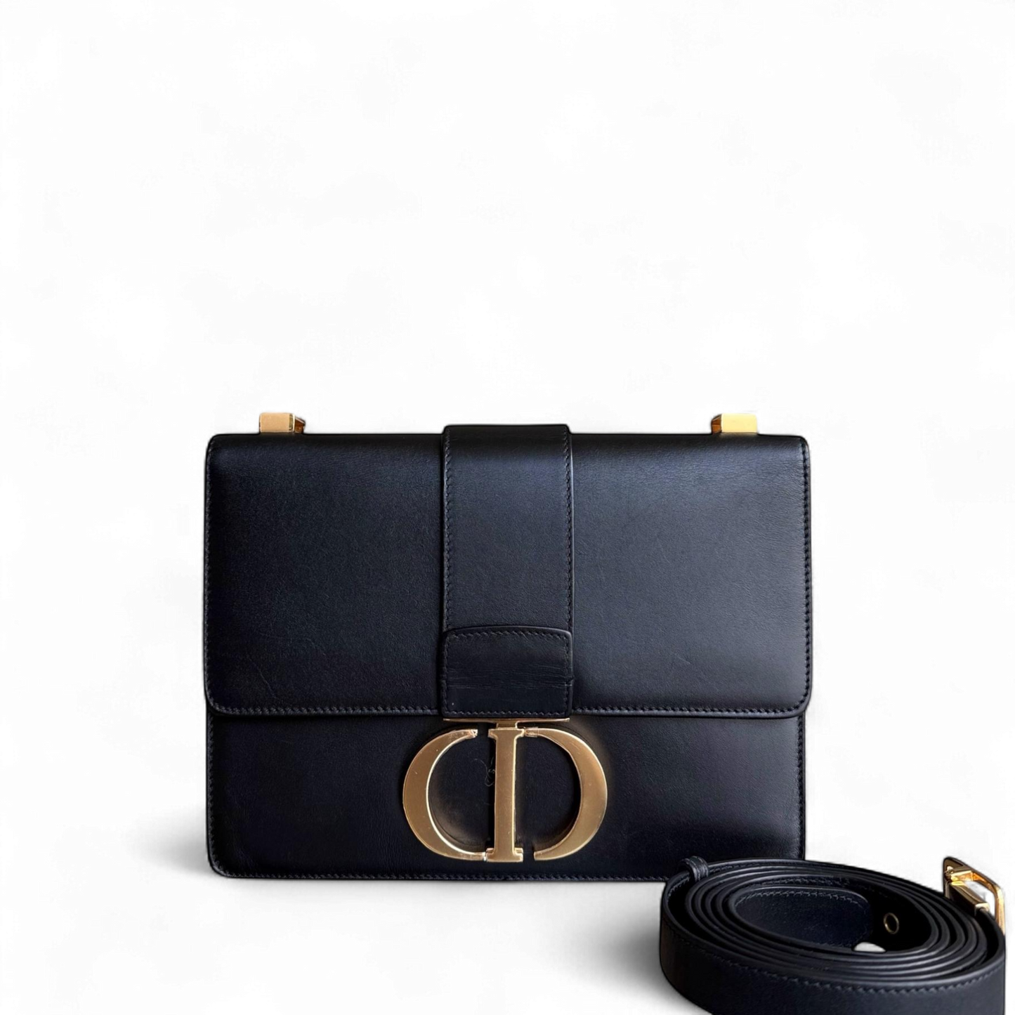 Kovancy Montaigne 30 - Cuir de veau lisse noir, accastillage doré