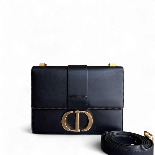 Kovancy Montaigne 30 - Cuir de veau lisse noir, accastillage doré
