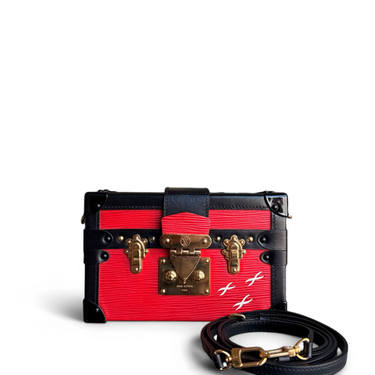 Kovancy Petite Malle - Cuir EPI Ferrures Rouges Or