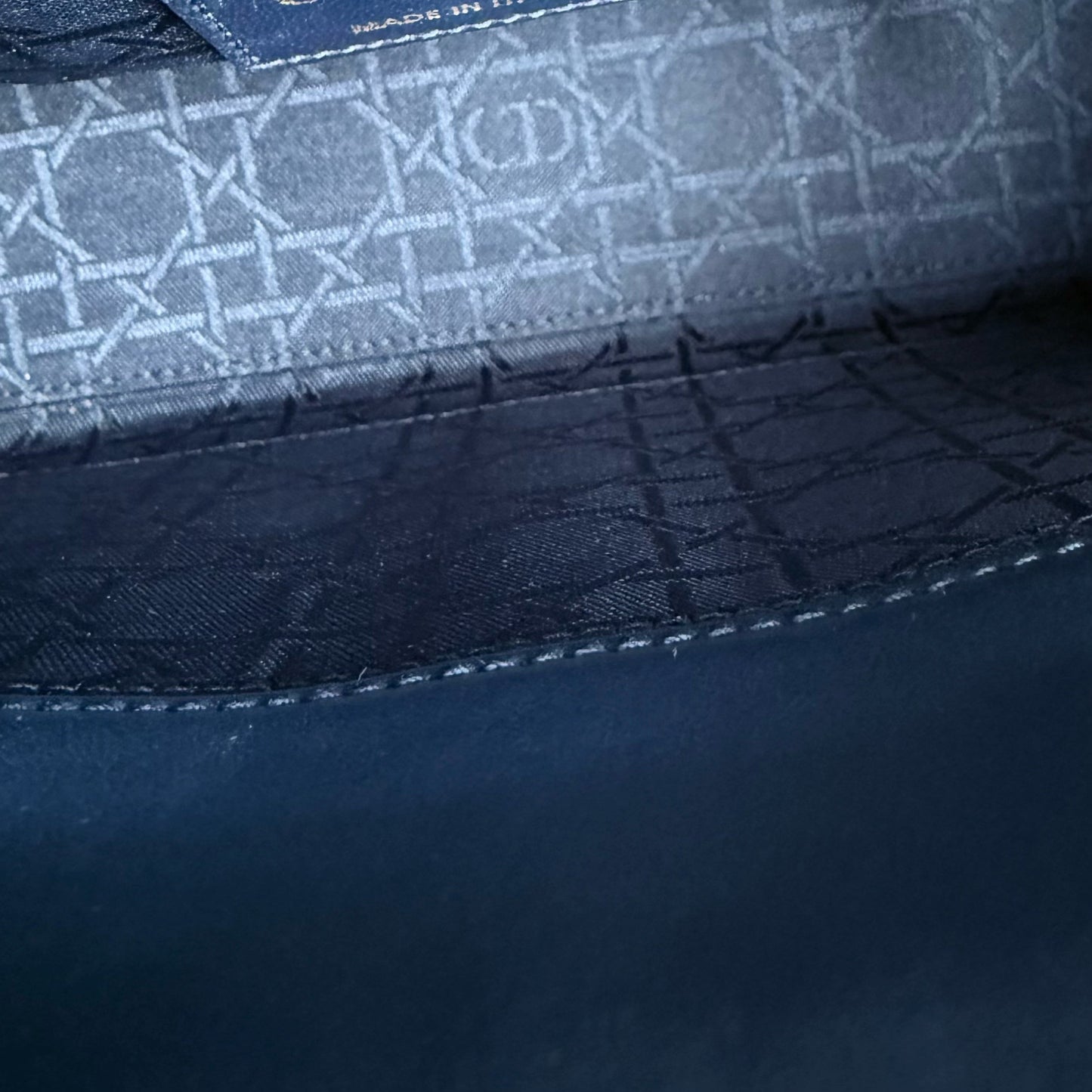 DIO Lady Petit - Dark Blue Cannage Lambskin, Gold Hardware