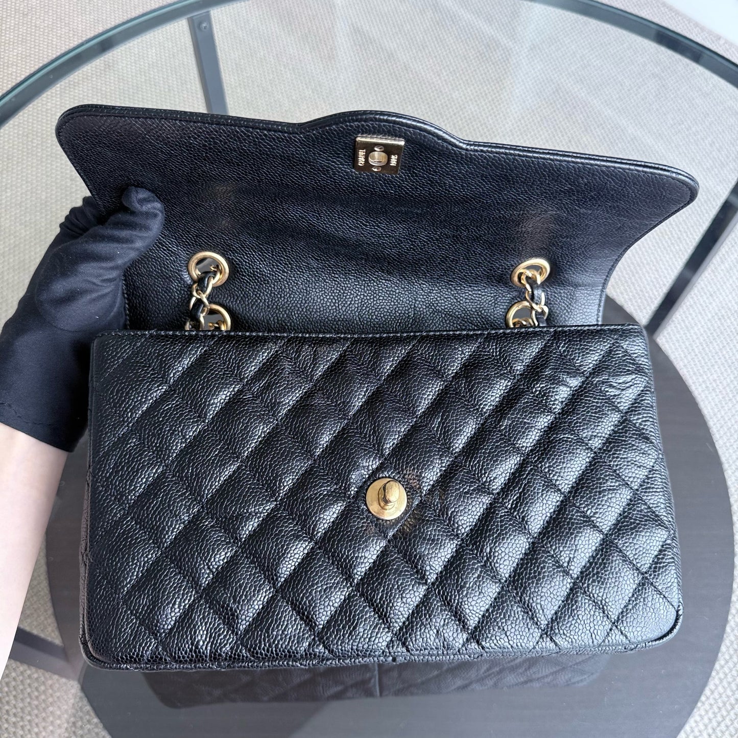 Sac à rabat bicolore saisonnier Kovancy de taille moyenne