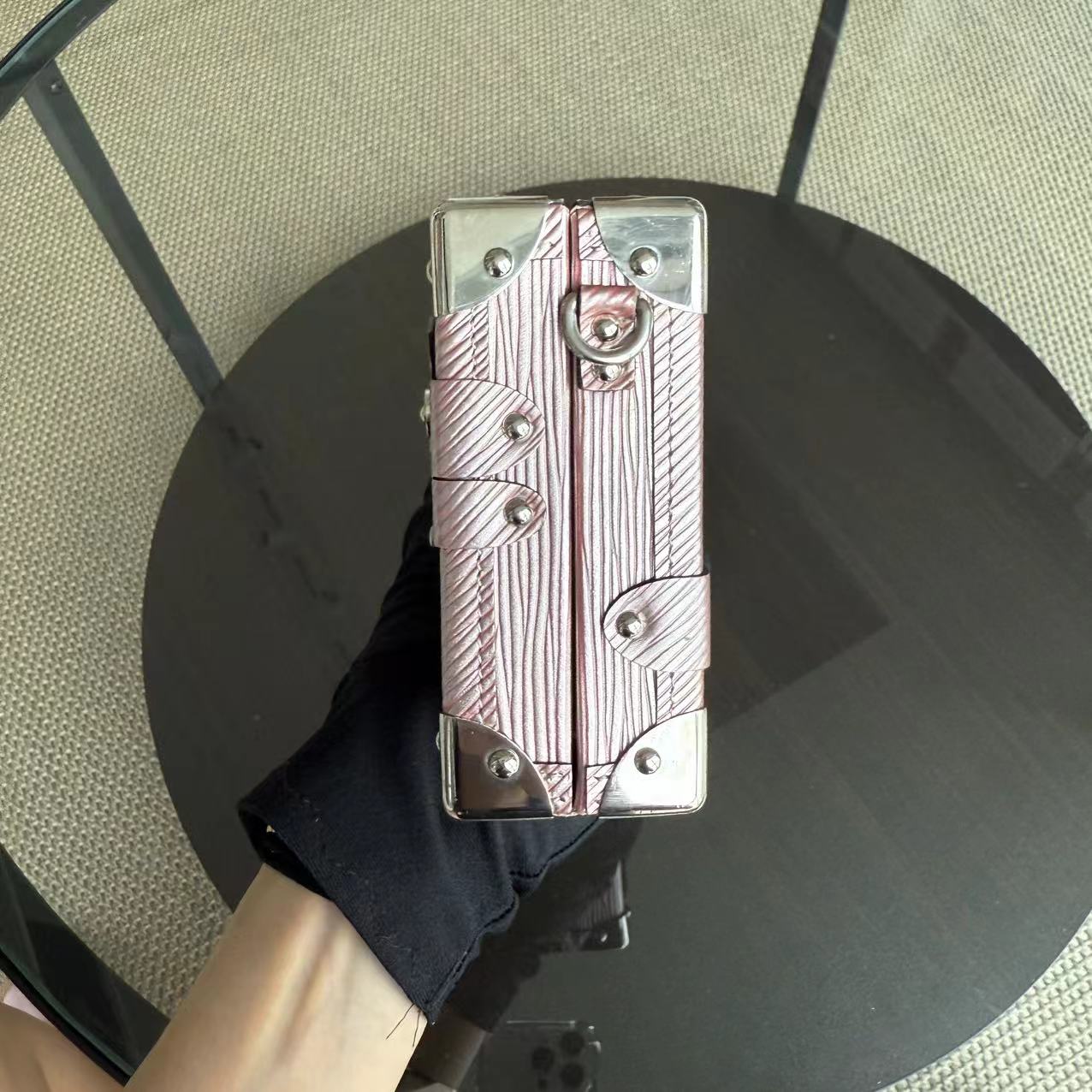 LVT Petite Malle Metallic Rose Gold Epi Silver Hardware