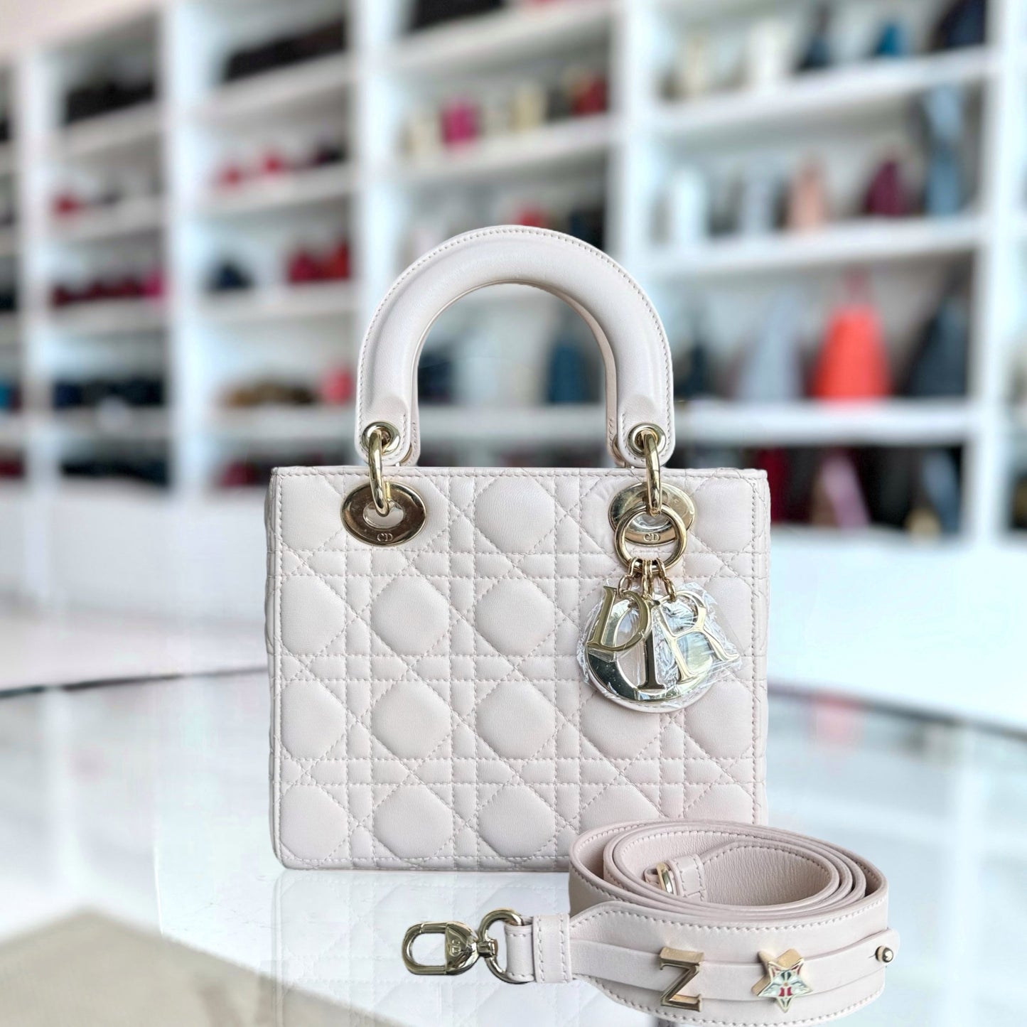 Kovancy Lady Petit ABC - Cannage Lambskin MyABC Rose clair Quincaillerie dorée