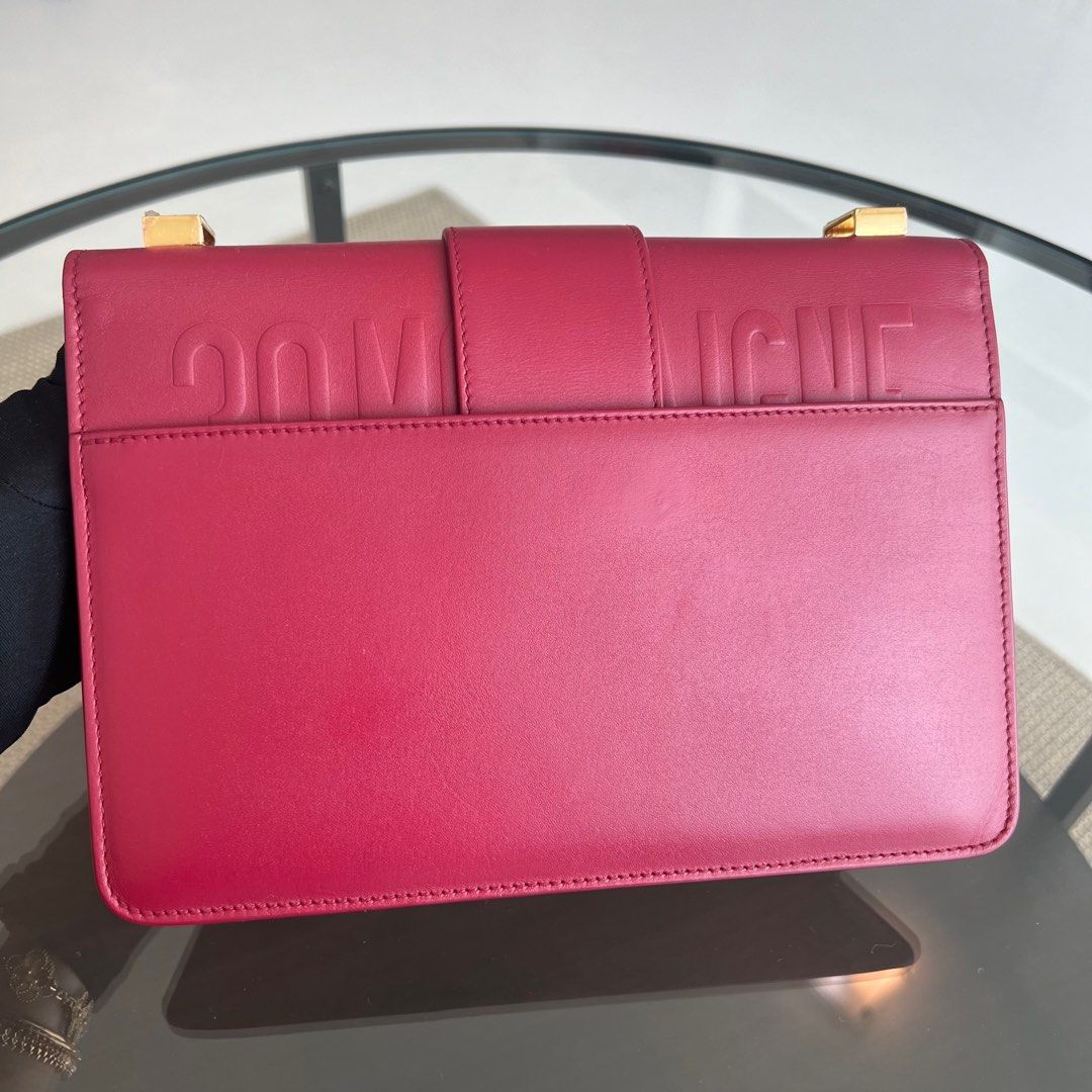 Kovancy 30 Montaigne - Sac bandoulière moyen en cuir de veau rouge GHW