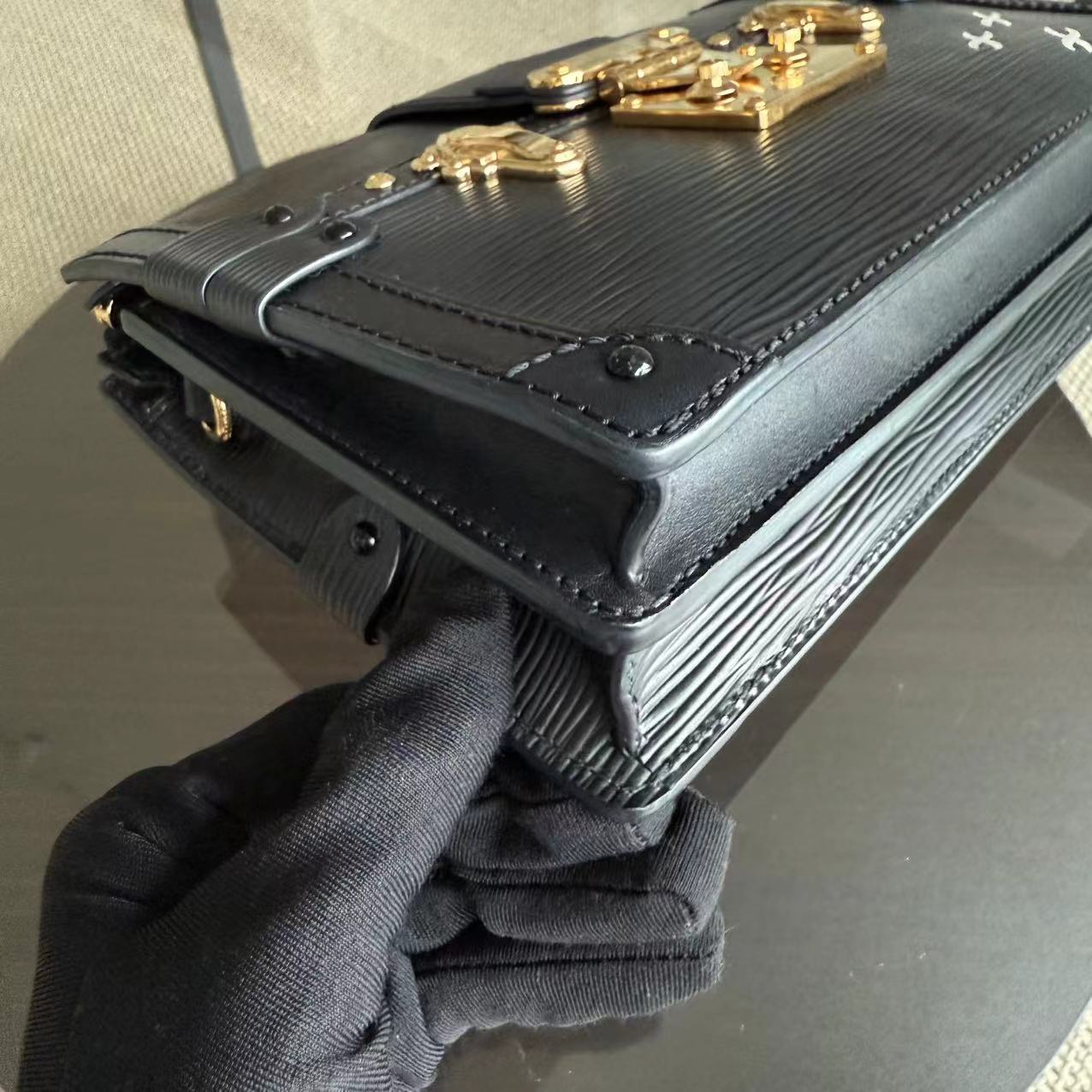 LVT Trunk Pouch - Black Epi Leather Gold Hardware