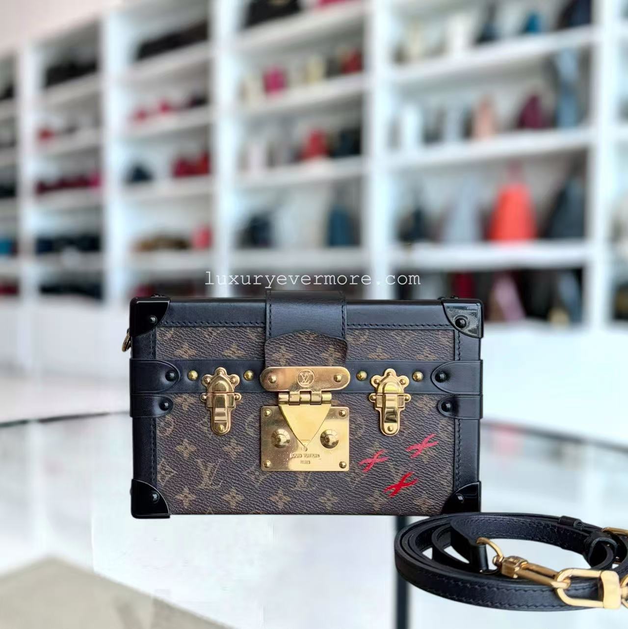 LVT Petite Malle Monogram Box Crossbody Bag