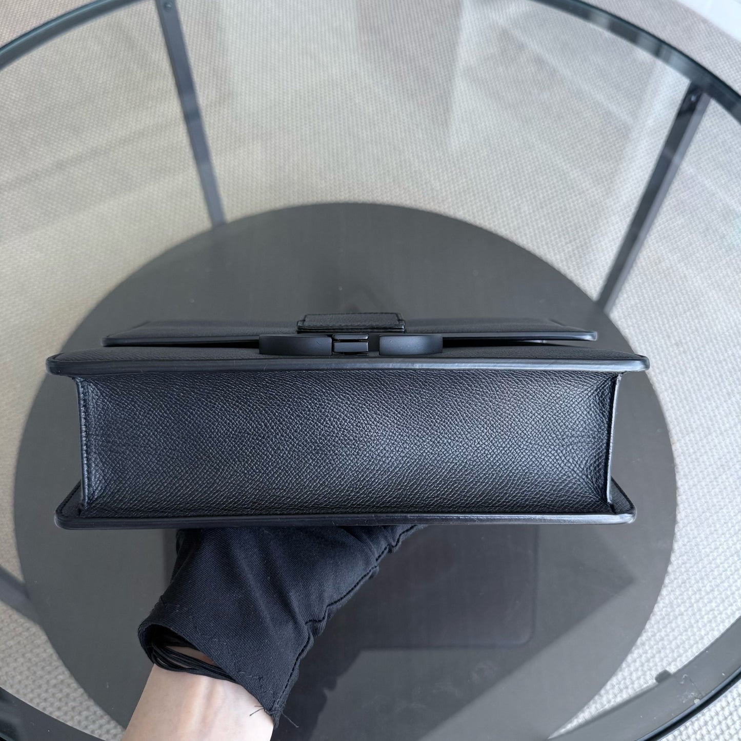 Kovancy 30 Montaigne 30 - Cuir de veau grainé tout noir