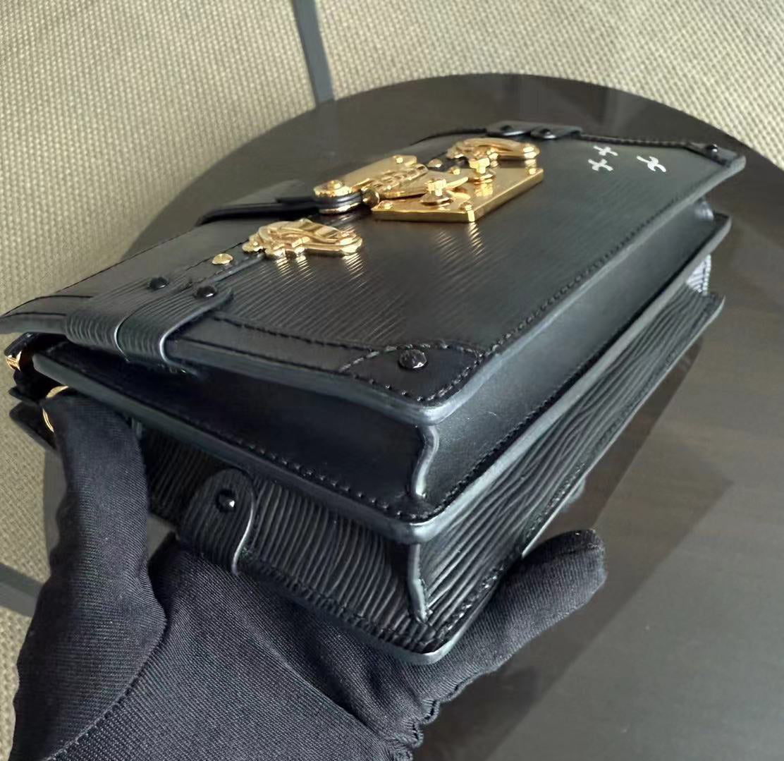 LVT Trunk Pouch - Black Epi Leather Gold Hardware
