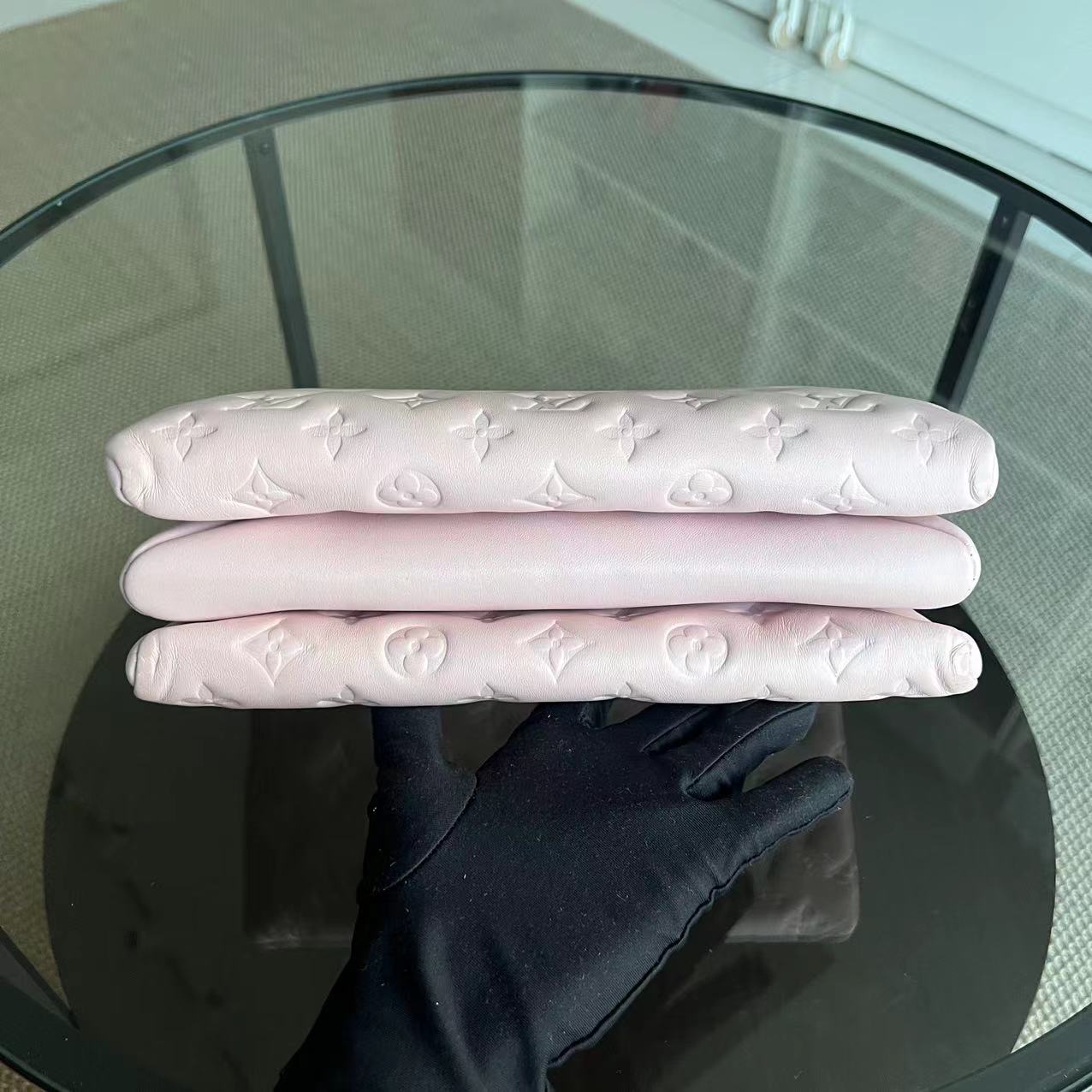 Kovancy Coussin PM Puffy Lambskin Violet Clair Matériel Doré