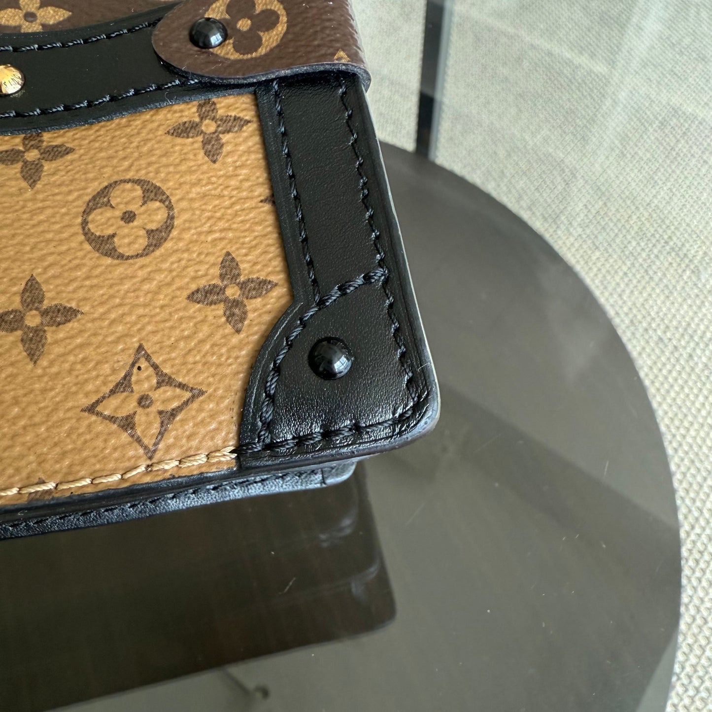 Kovancy Pochette Malle - Toile Monogram Reverse Brown Quincaillerie dorée