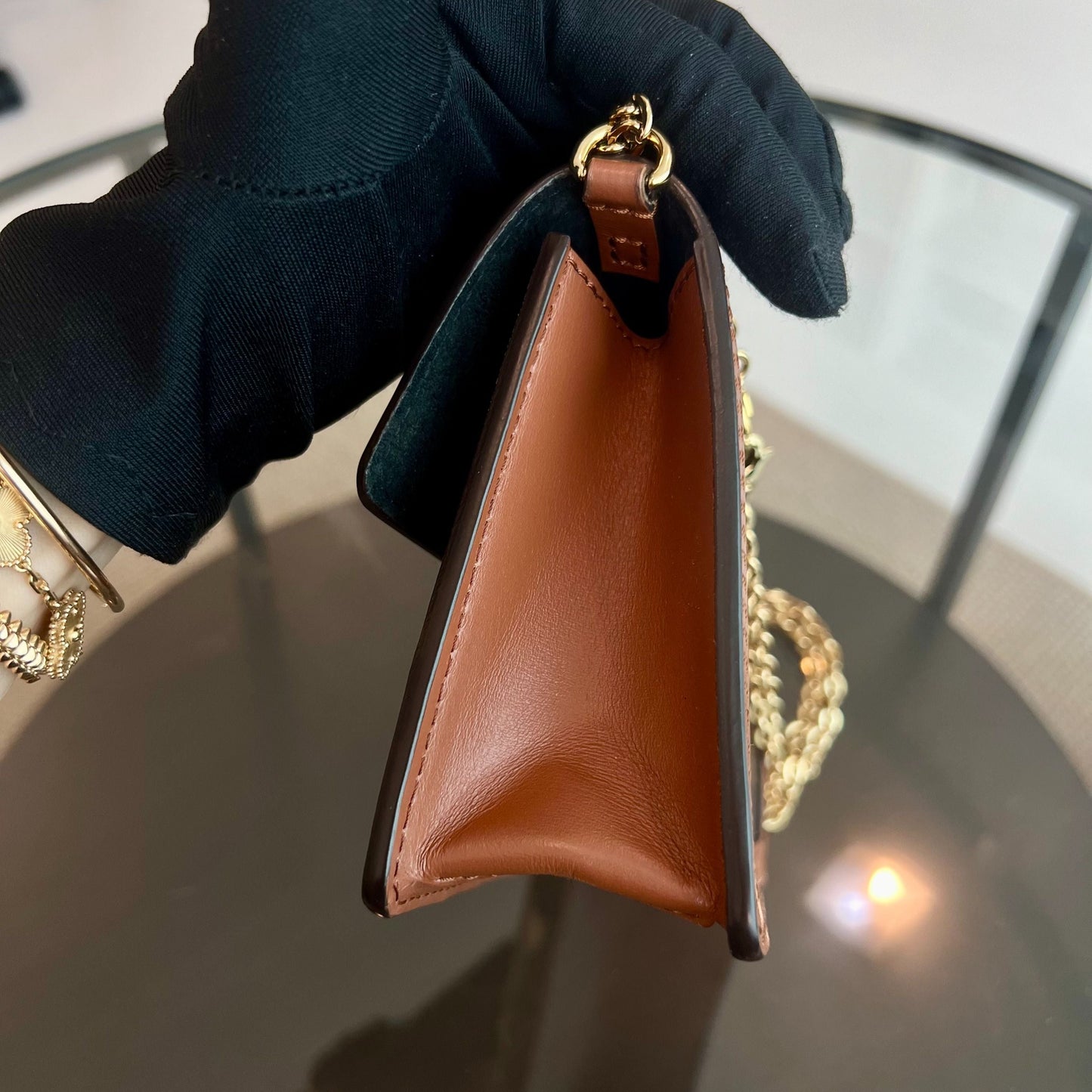 LV Dauphine WOC Chain Wallet with Monogram Shoulder Bag