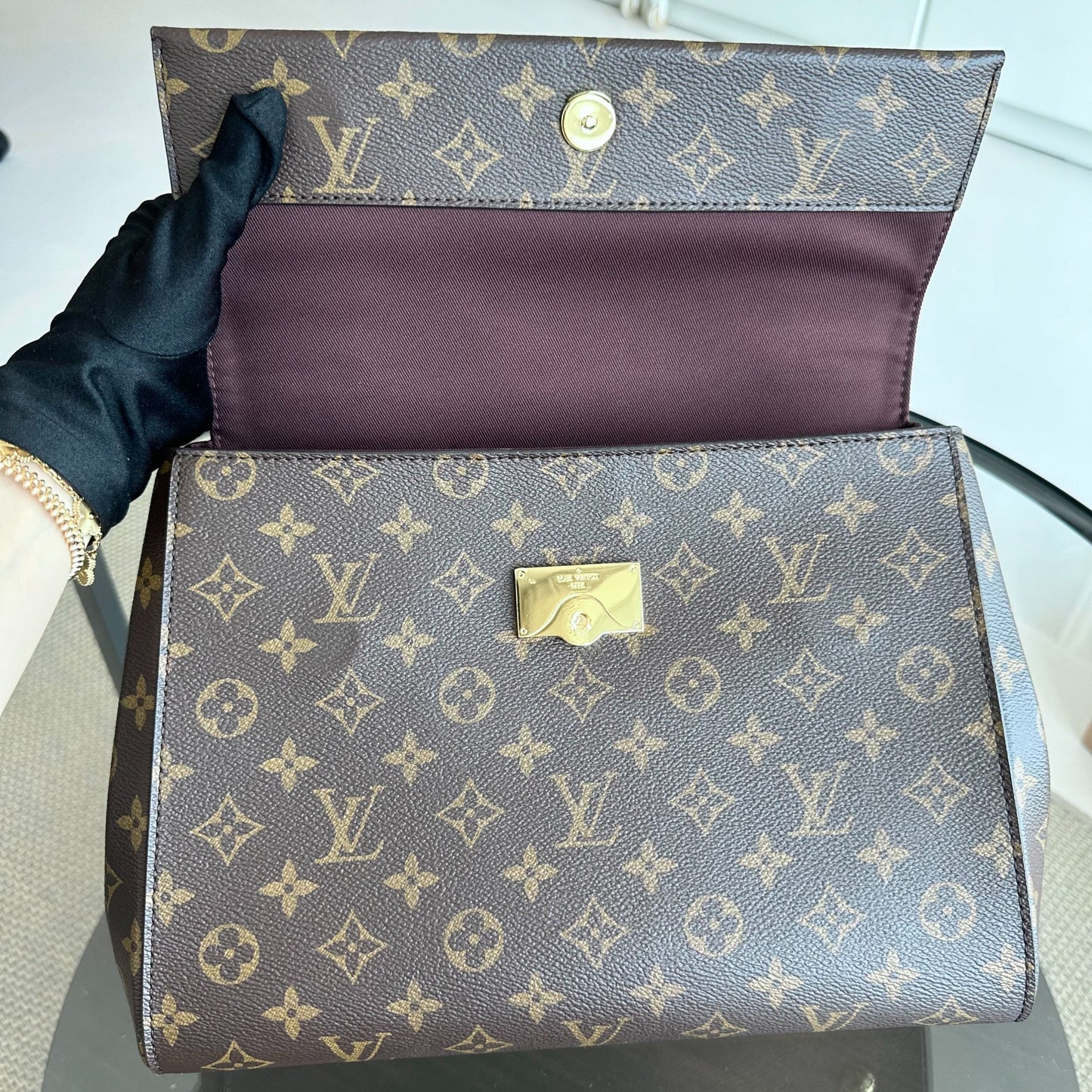 Kovancy Cluny MM Monogram Blue Glacial
