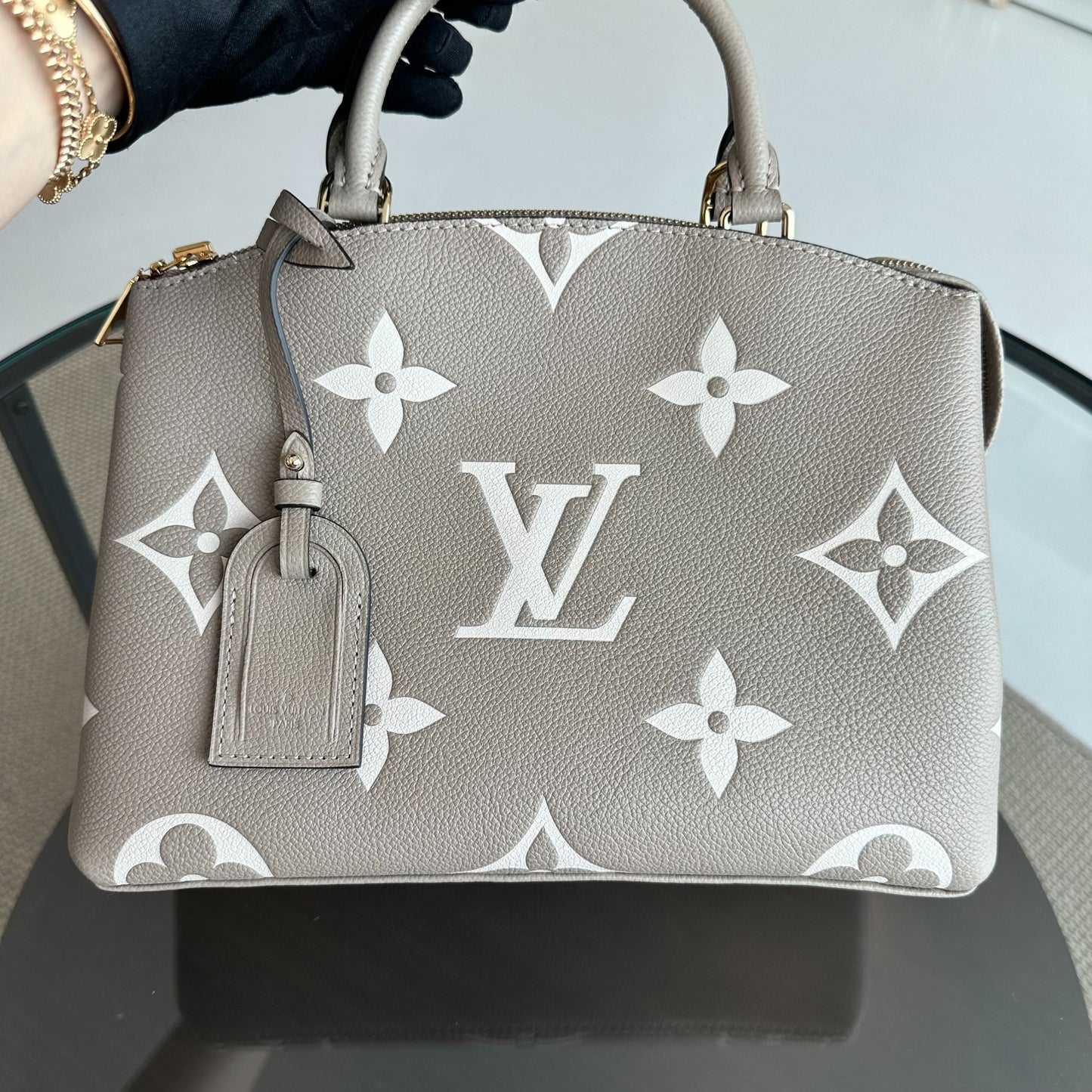 LVT Petite Palais Bicolor Monogram Empreinte Crossbody Bag