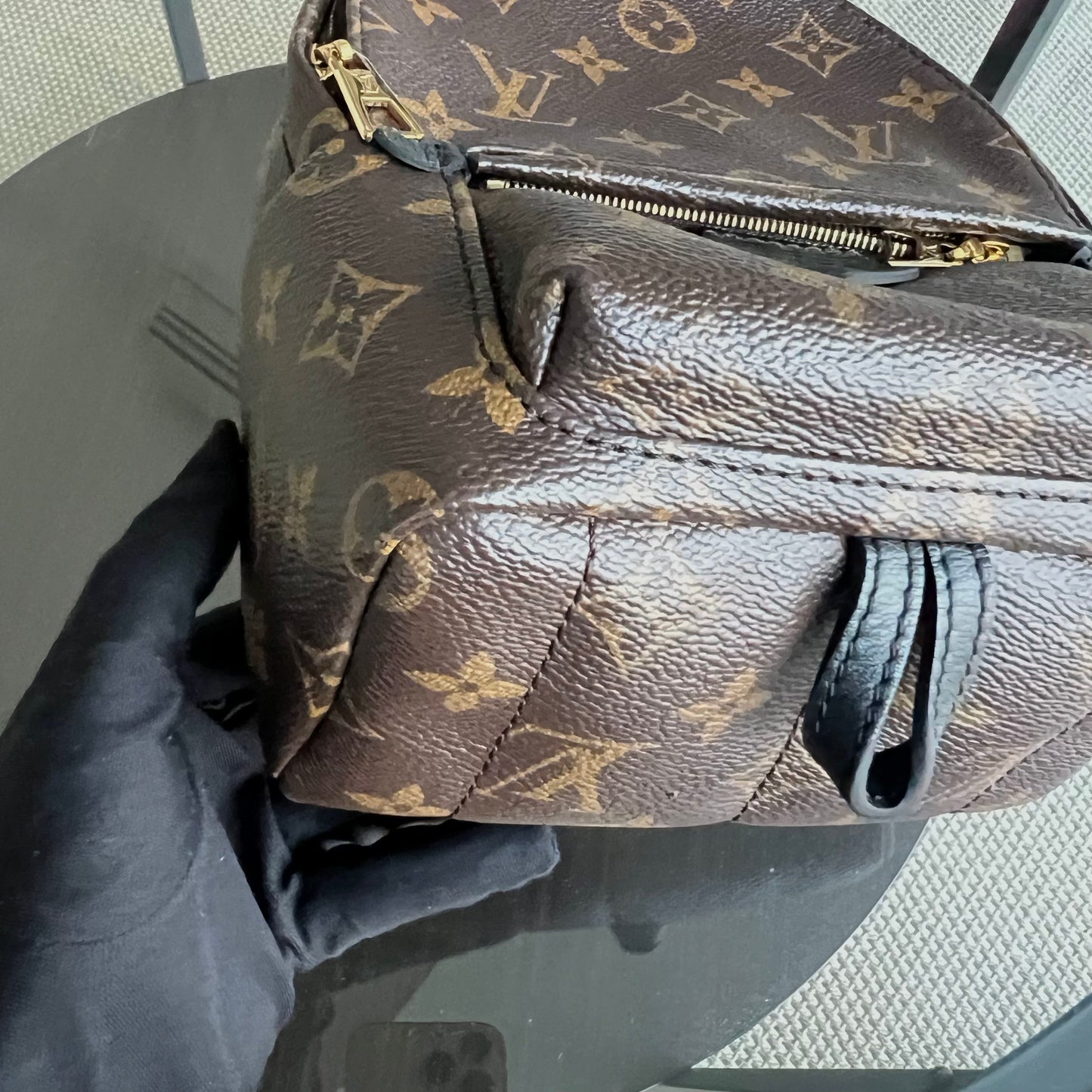LVT Palm Spring Monogram Canvas Mini Backpack