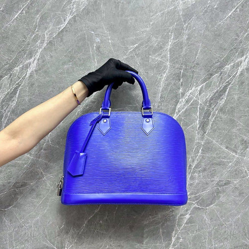 LVT Alma PM EPI Blue Leather SHW