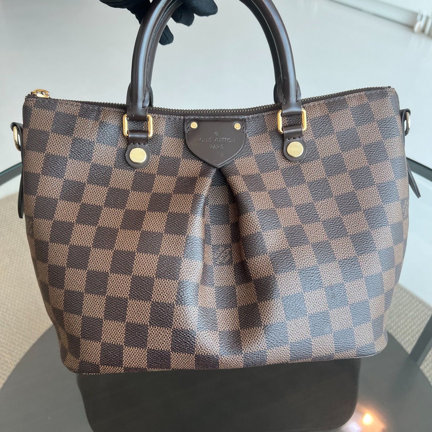 Kovancy Sac à main Damier Sienna MM 2WAY Toile Damier Marron