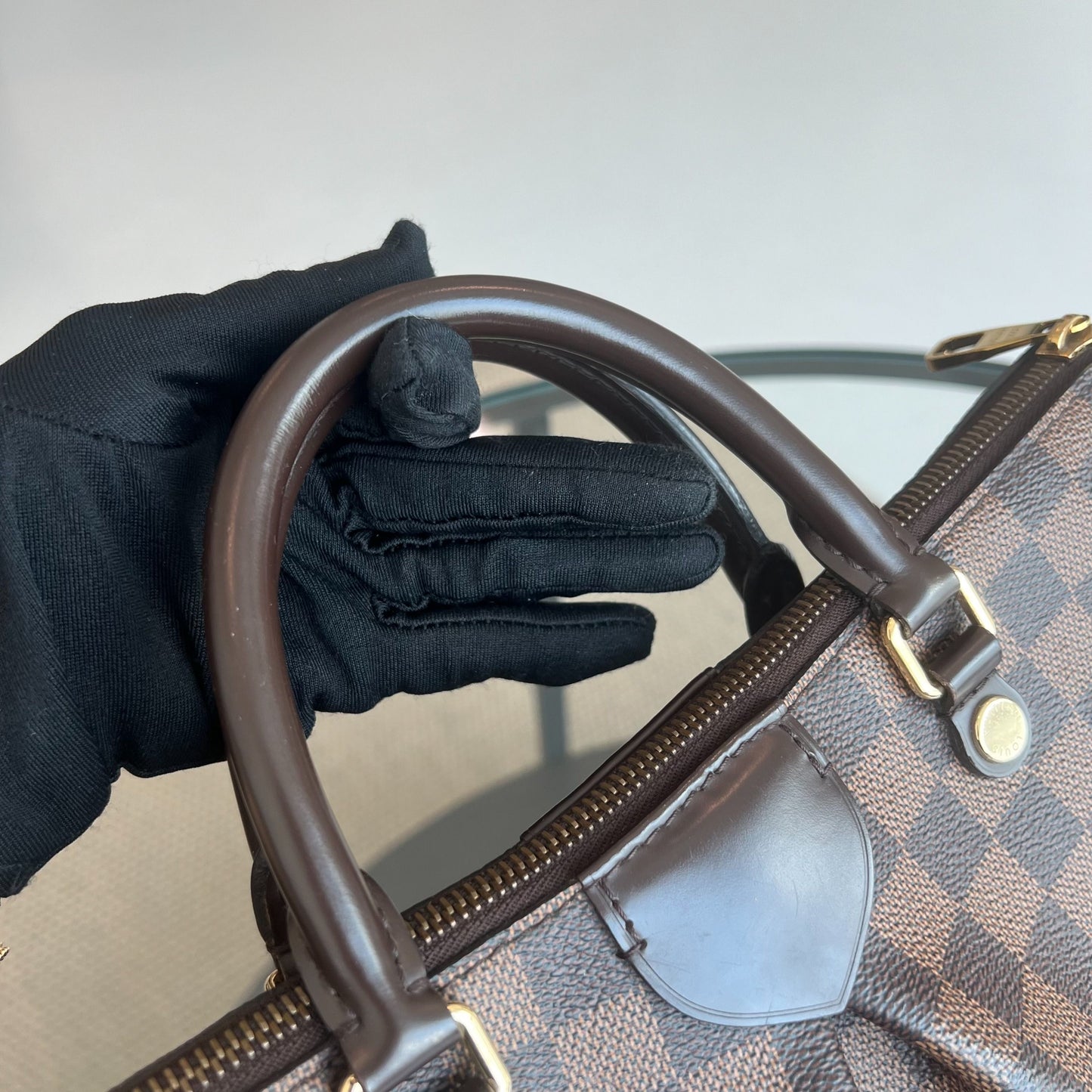 Kovancy Sac à main Damier Sienna MM 2WAY Toile Damier Marron