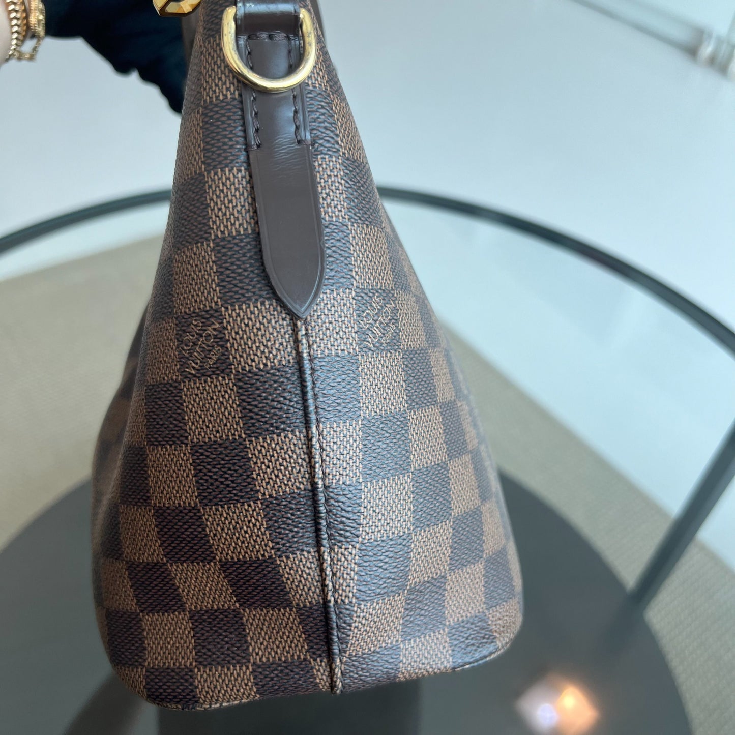 Kovancy Sac à main Damier Sienna MM 2WAY Toile Damier Marron