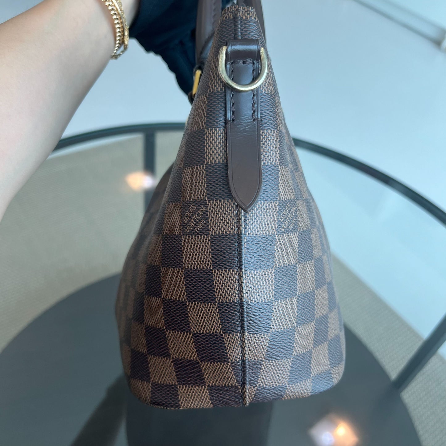 Kovancy Sac à main Damier Sienna MM 2WAY Toile Damier Marron