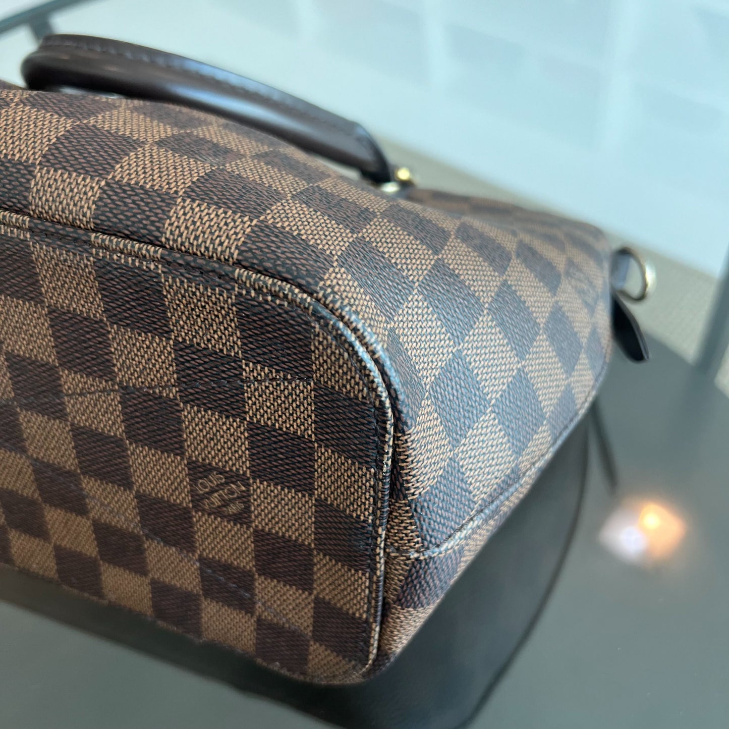 Kovancy Sac à main Damier Sienna MM 2WAY Toile Damier Marron