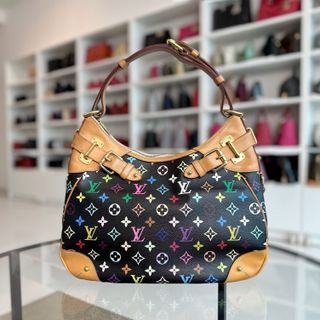 Kovancy Sac à bandoulière Greta multicolore vintage noir