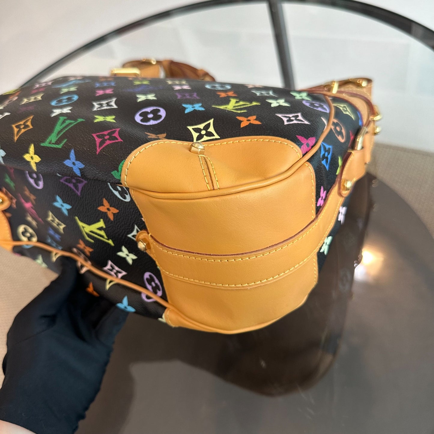 Kovancy Sac à bandoulière Greta multicolore vintage noir
