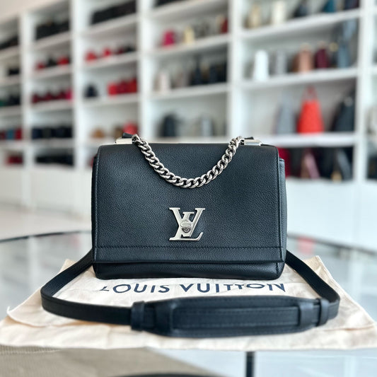 Kovancy Sac bandoulière en cuir de veau Lockme II Noir SHW