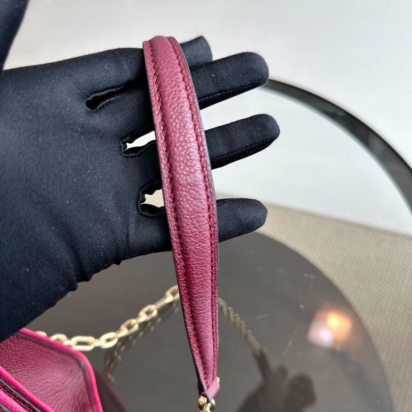 Kovancy Saint Sulpice Empriente Raisin Monogram Rouge GHW