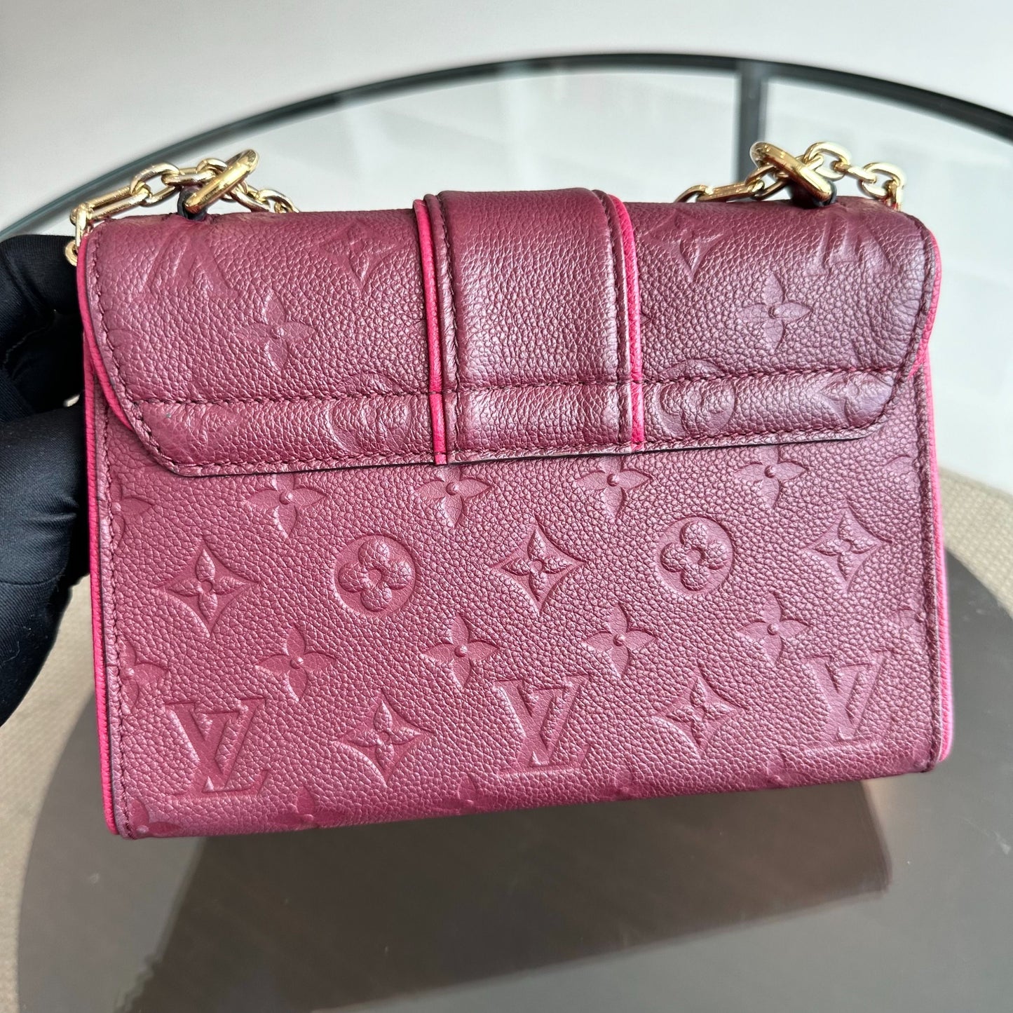 Kovancy Saint Sulpice Empriente Raisin Monogram Rouge GHW