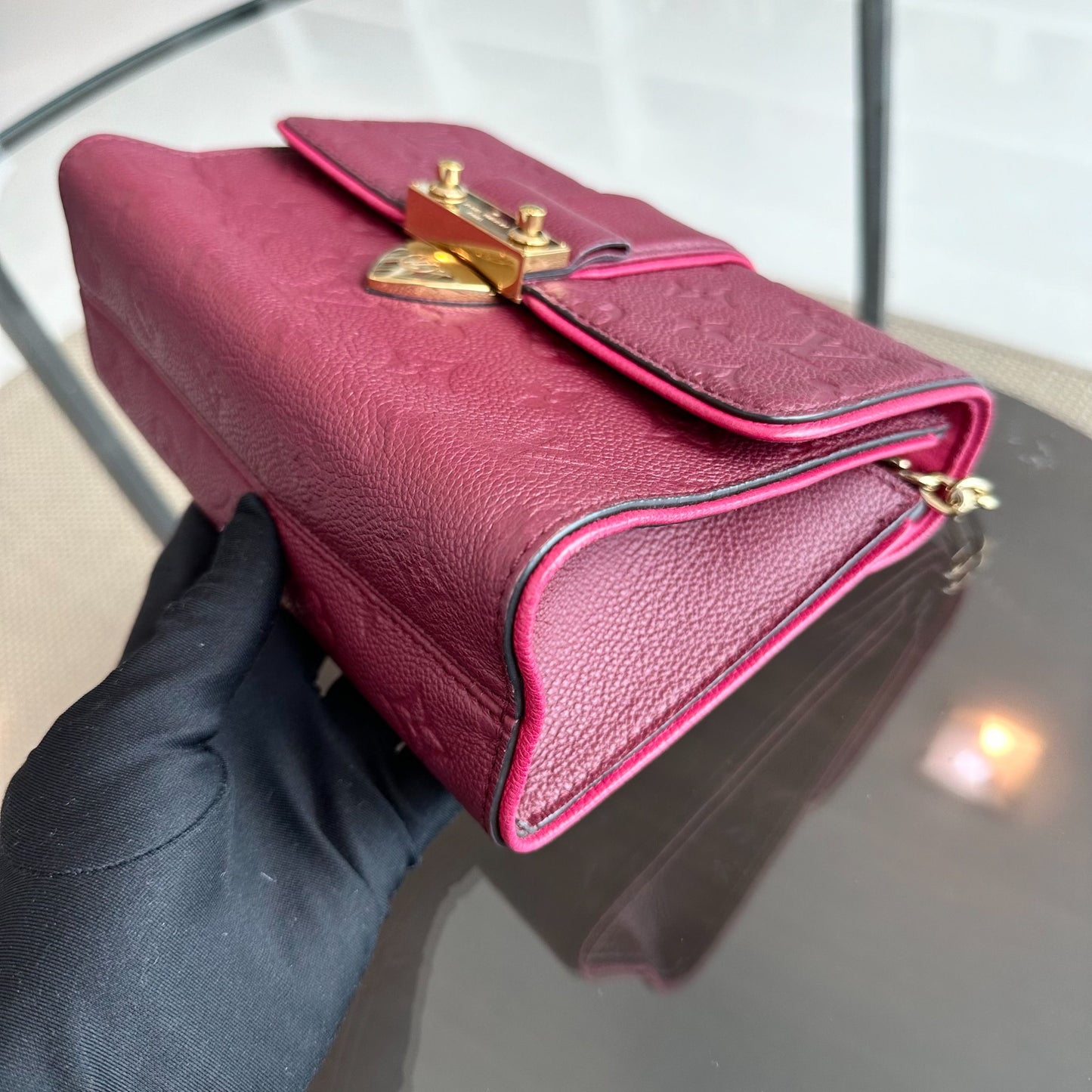 Kovancy Saint Sulpice Empriente Raisin Monogram Rouge GHW