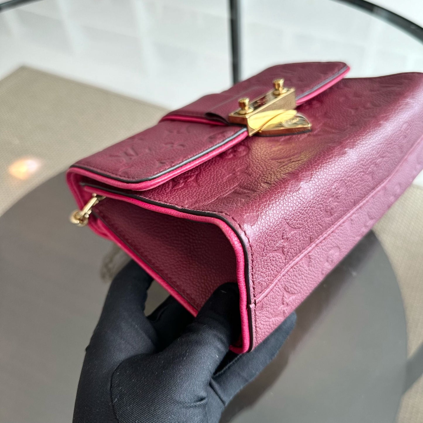 Kovancy Saint Sulpice Empriente Raisin Monogram Rouge GHW