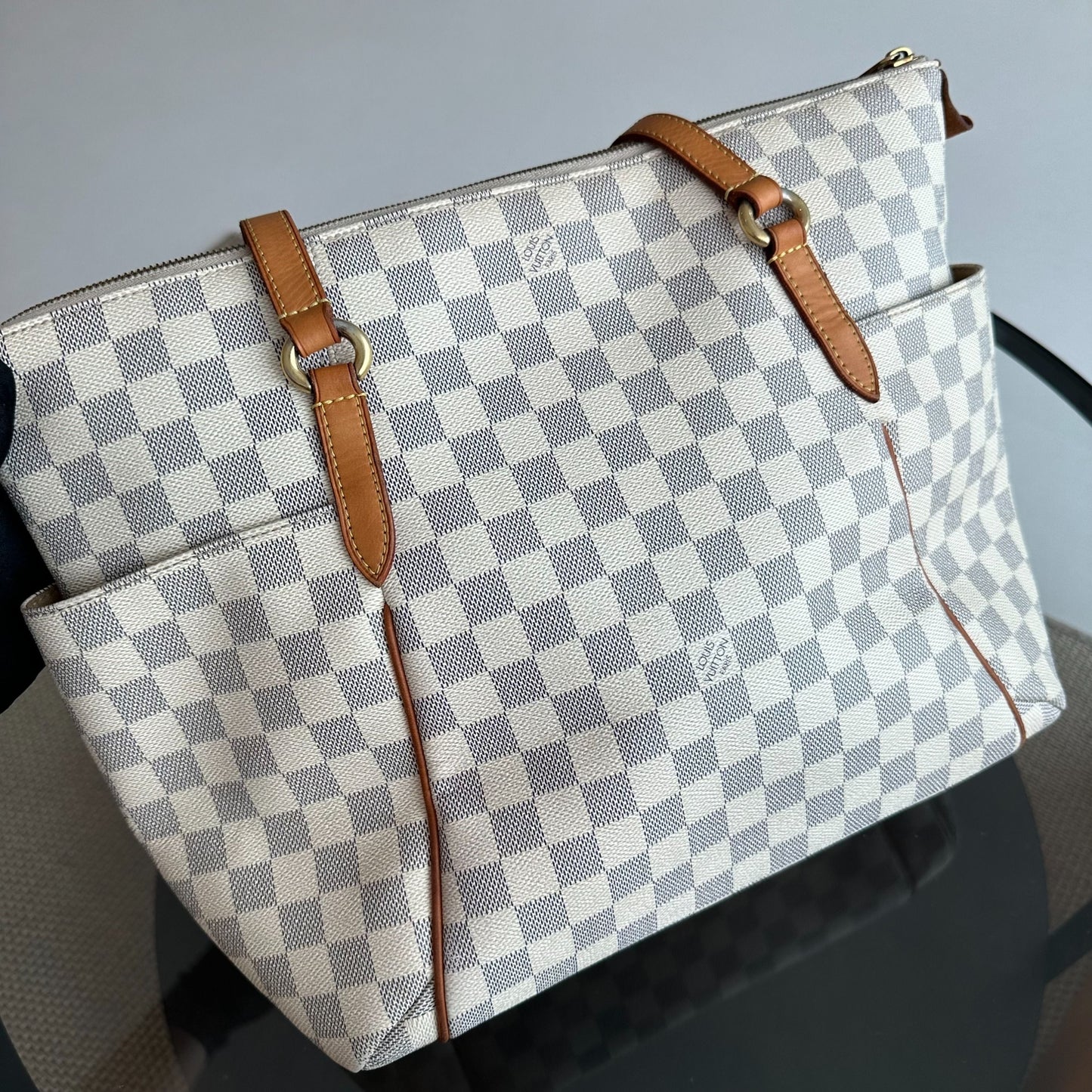 Kovancy Sac à bandoulière Totally Damier Azure MM