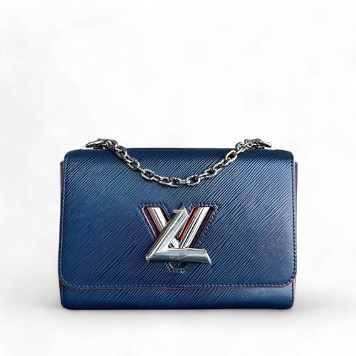 LVT Twist EPI Leather Blue MM Silver Hardware