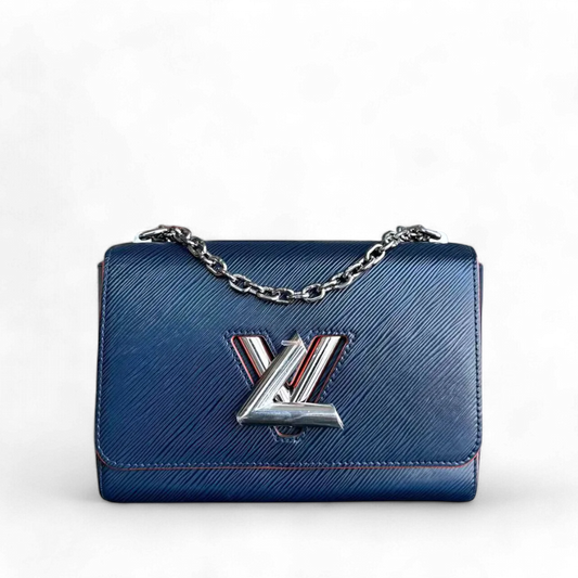 Kovancy Twist EPI Cuir Bleu MM Quincaillerie Argentée
