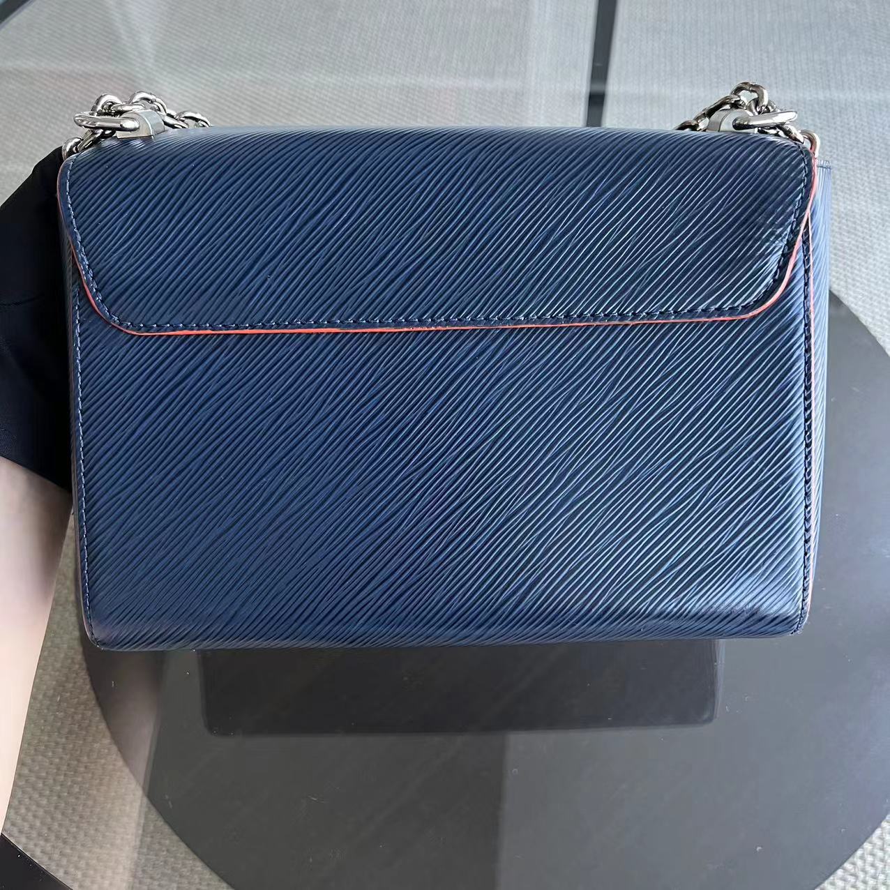 LVT Twist EPI Leather Blue MM Silver Hardware