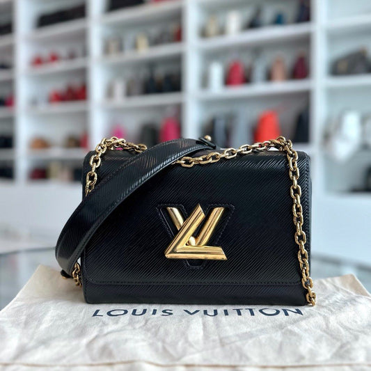 Kovancy Twist MM EPI Cuir Noir Noir GHW