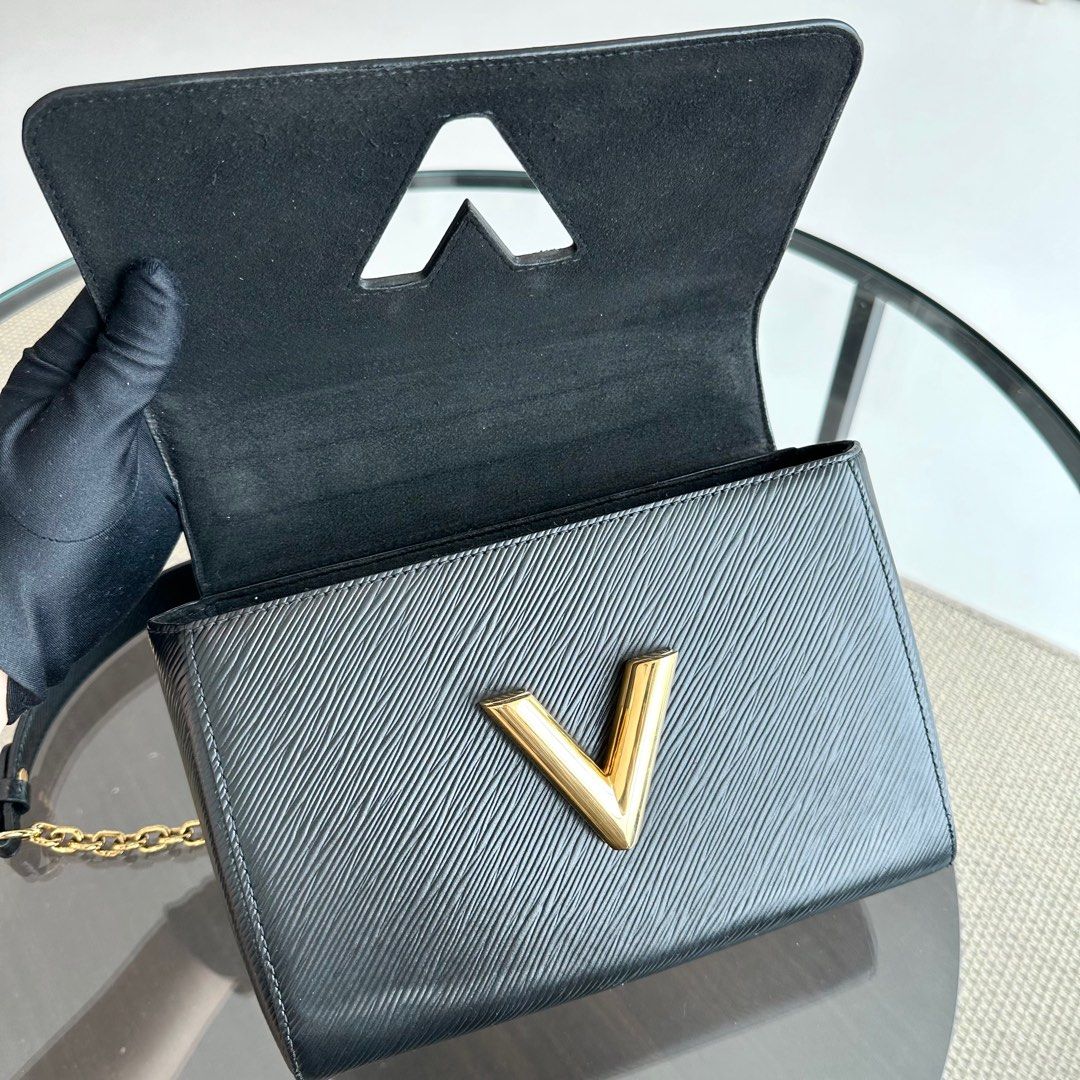 Kovancy Twist MM EPI Cuir Noir Noir GHW