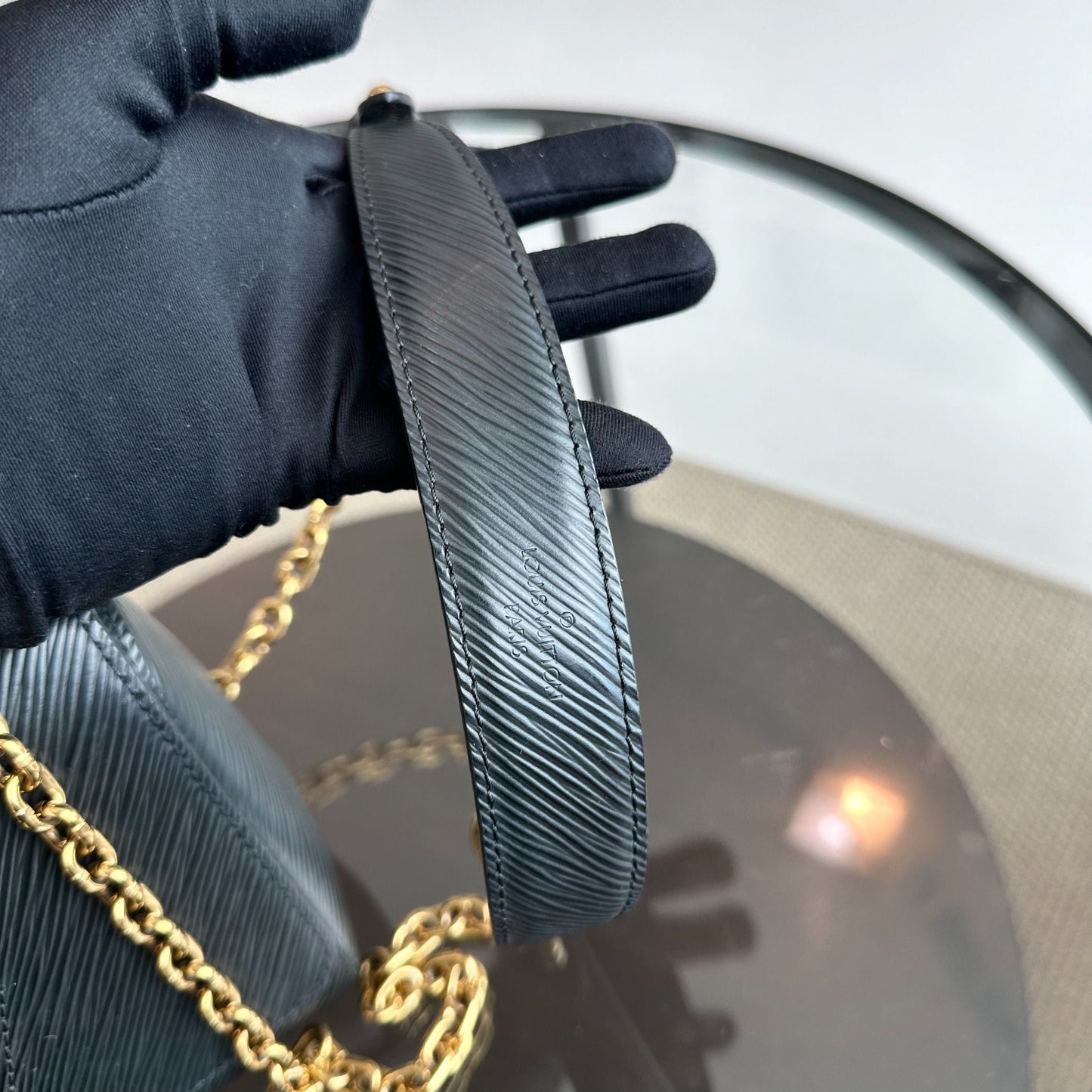 Kovancy Twist PM EPI Cuir Noir Noir GHW