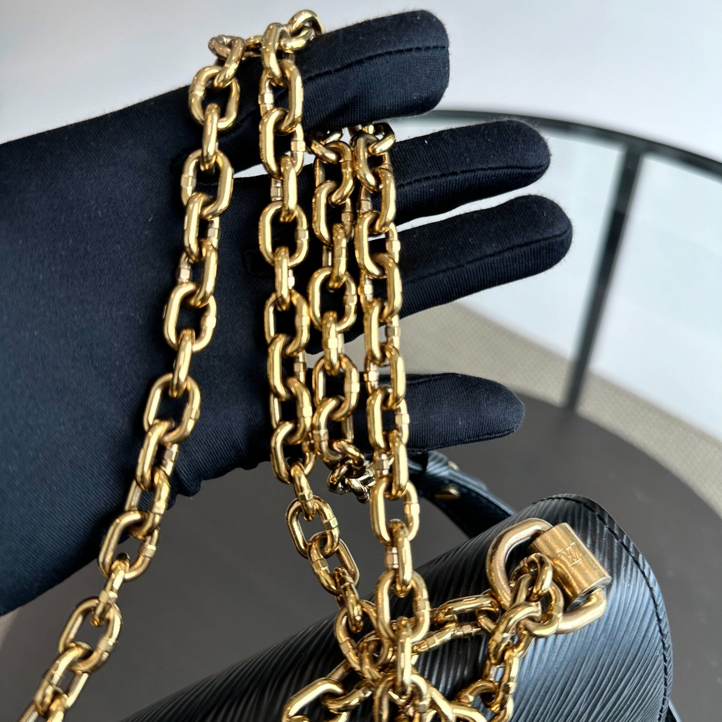 Kovancy Twist PM EPI Cuir Noir Noir GHW