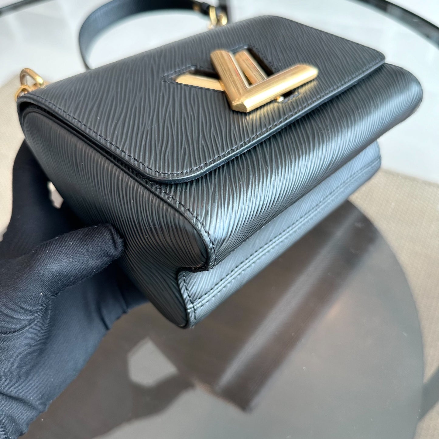 Kovancy Twist PM EPI Cuir Noir Noir GHW