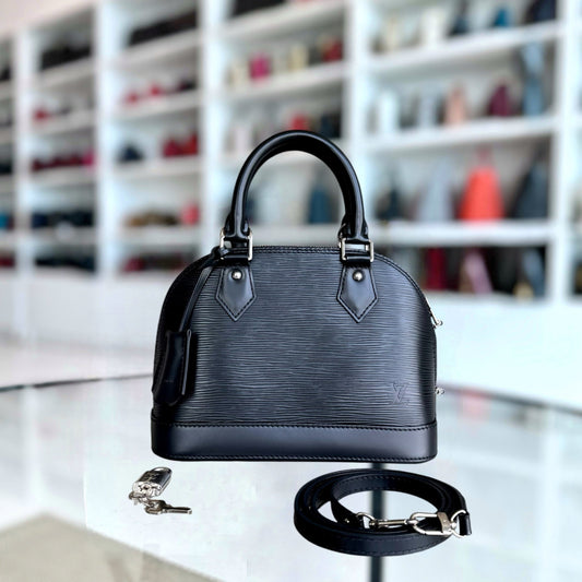 Kovancy Alma BB EPI Cuir Noir Quincaillerie Argentée