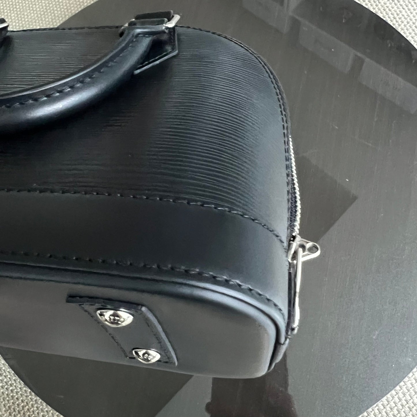 Kovancy Alma BB EPI Cuir Noir Quincaillerie Argentée