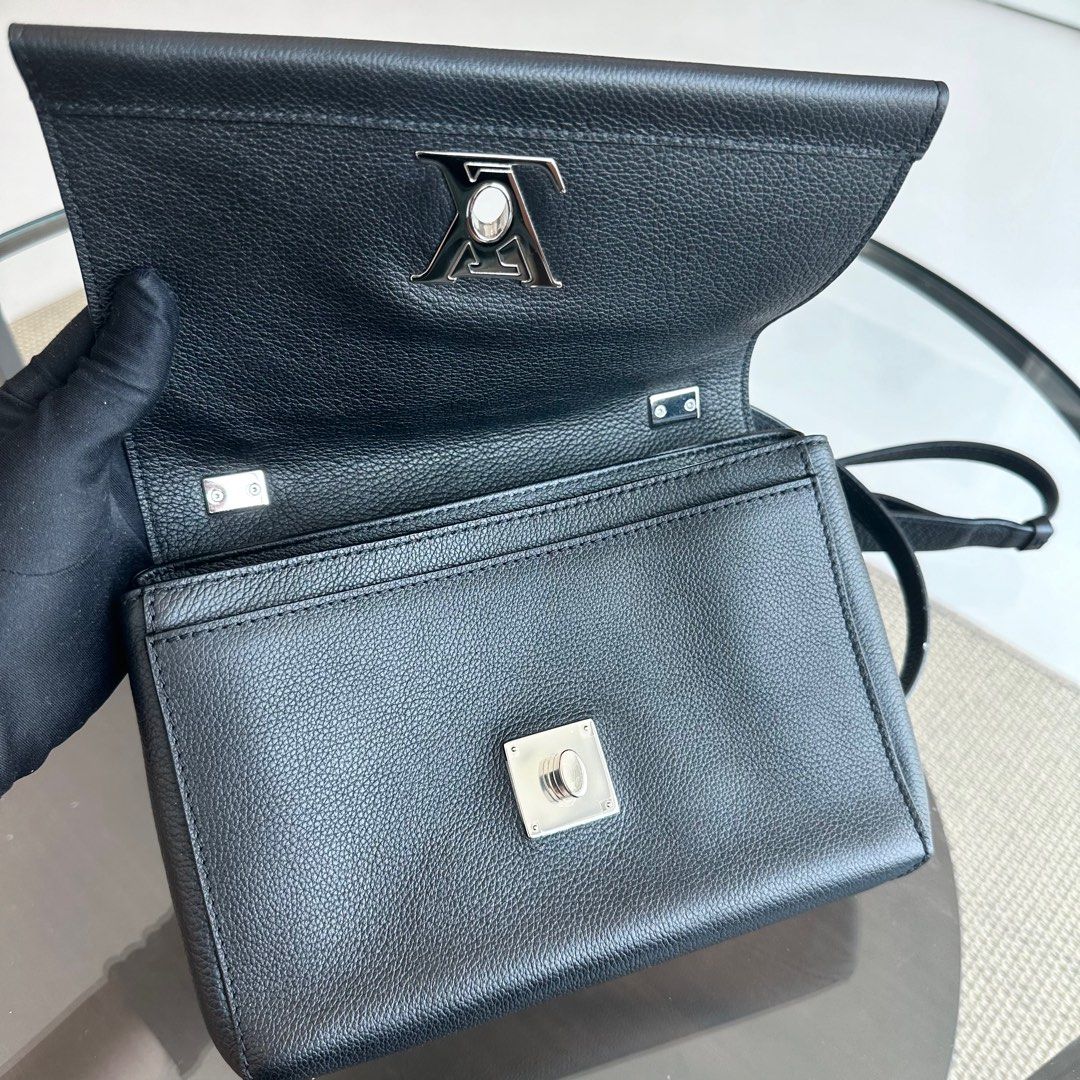 Kovancy Sac bandoulière en cuir de veau Lockme II noir SHW
