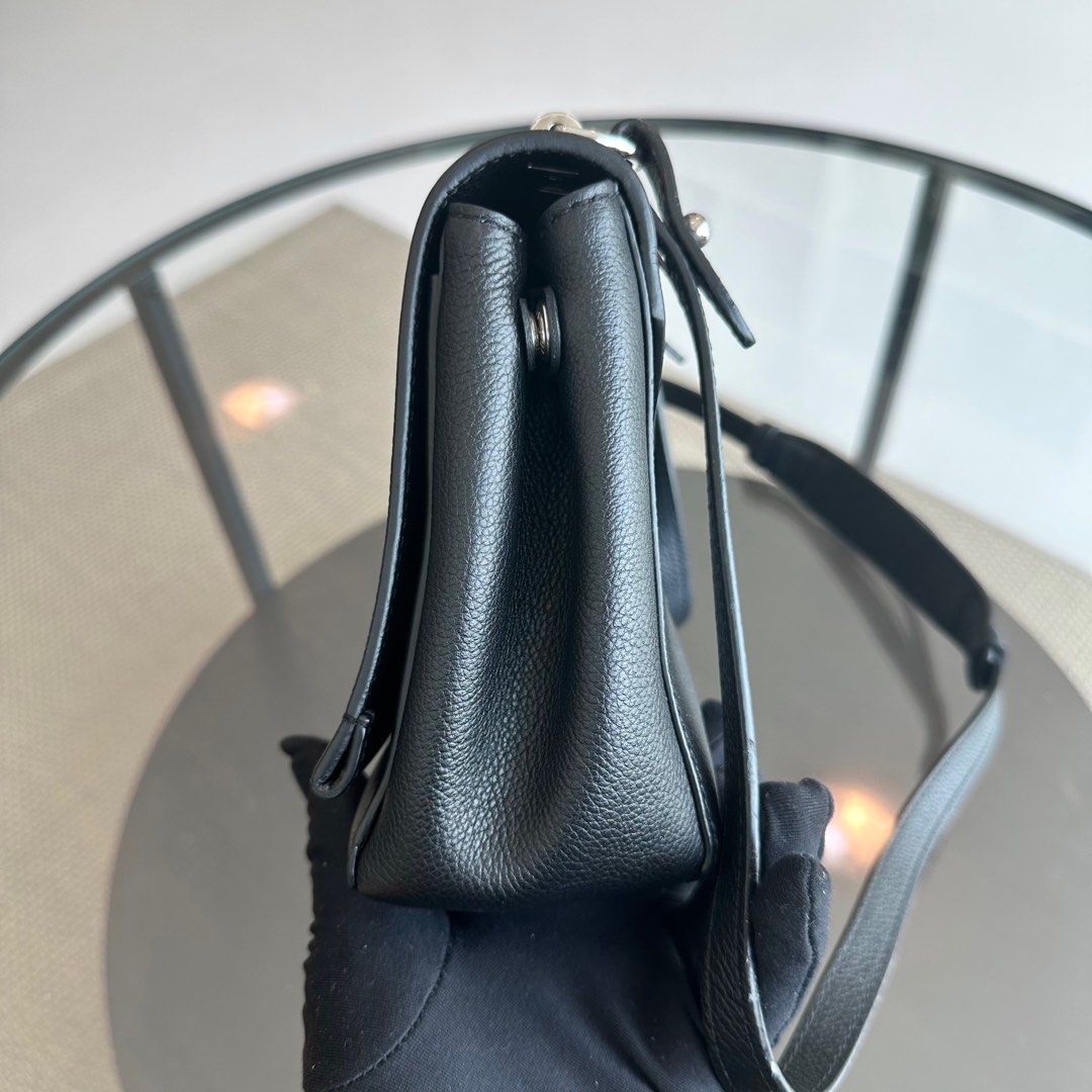 Kovancy Sac bandoulière en cuir de veau Lockme II noir SHW
