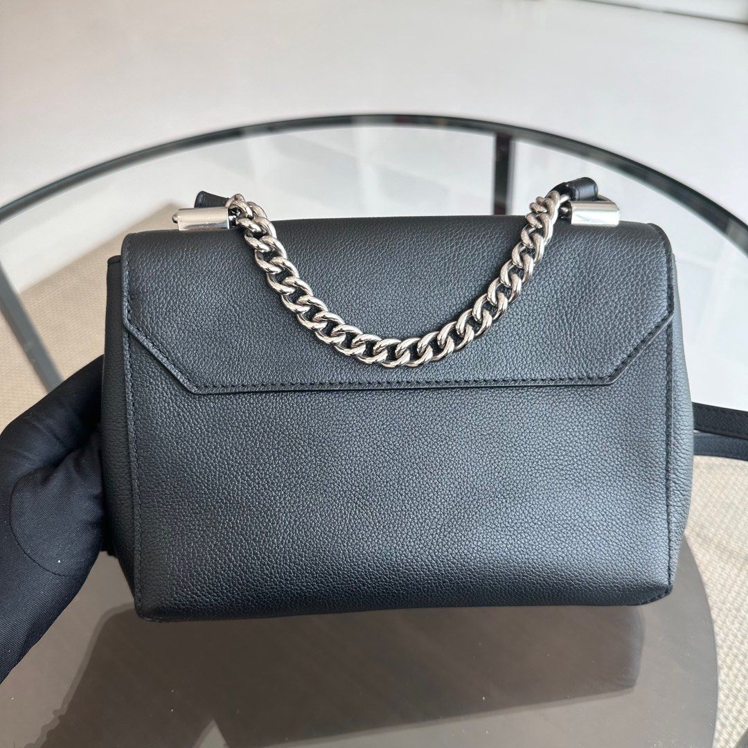 Kovancy Sac bandoulière en cuir de veau Lockme II noir SHW
